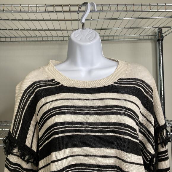 Weekend Max‎ Mara Black White Striped Crew Neck Sweater Est. Size L Old Money - Picture 8 of 14